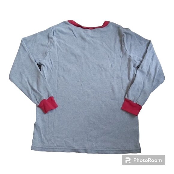 Kirkland Signature Boys Light Gray Red Trim Graphic Long Sleeve Top - Size 10 - Picture 2 of 6